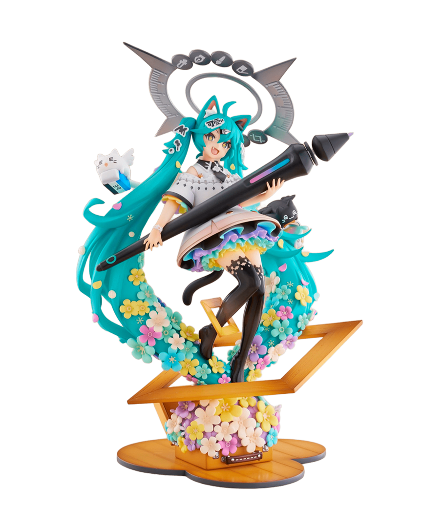 Figura hatsune miku x naoki saito my figure making! the painter ver. 1/7 spiritale taito