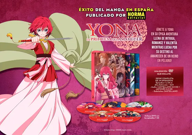 Comprar Yona La Princesa del Amanecer DVD Episodios 1 a 24 Estándar DVD