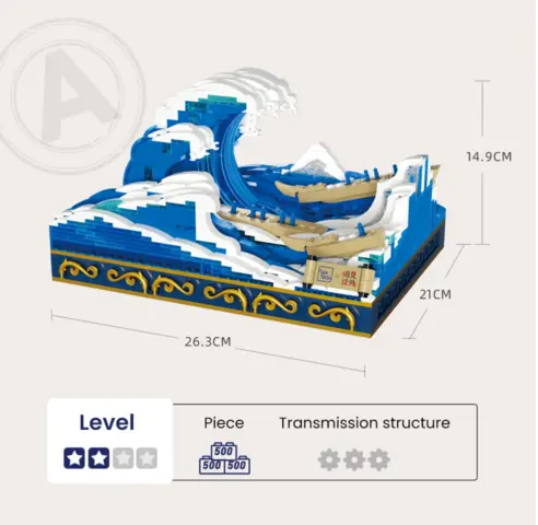Comprar Kanagawa Surfing Set Construcción 15 cm Ukiyo-E Estándar