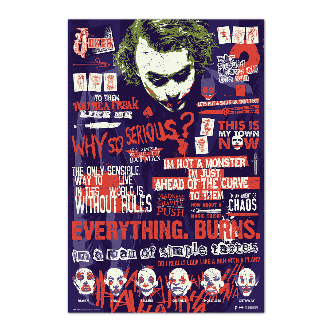 Poster DC Comics Batman Y Joker Quotography