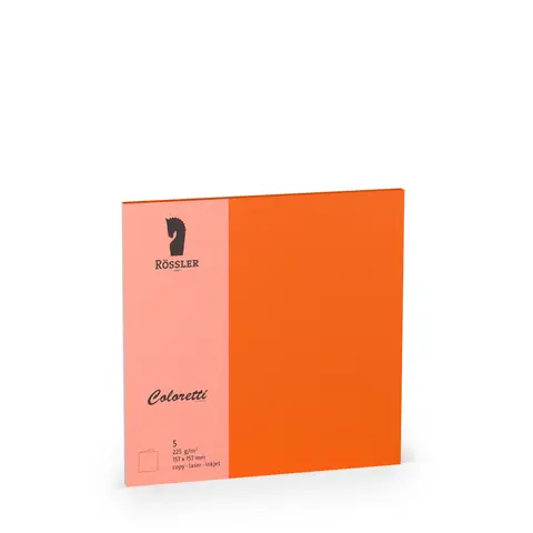Comprar Tarjeta Doble 157X157 Coloretti 5 Unidades Naranja 