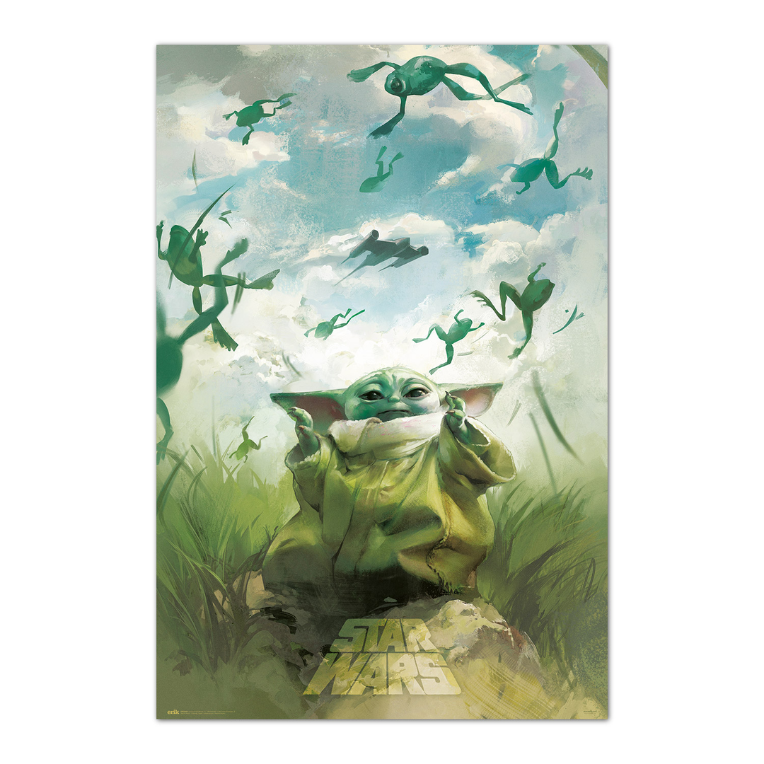 Poster star wars grogu training