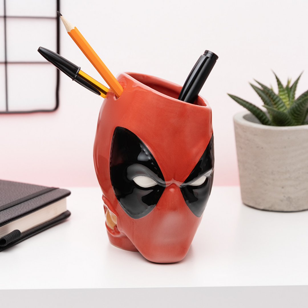 Deadpool pen and plant pot
