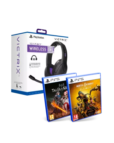 Pack Auriculares Gaming Victrix Gambit Wireless + Mortal Kombat 11 Ultimate + Tales of Arise