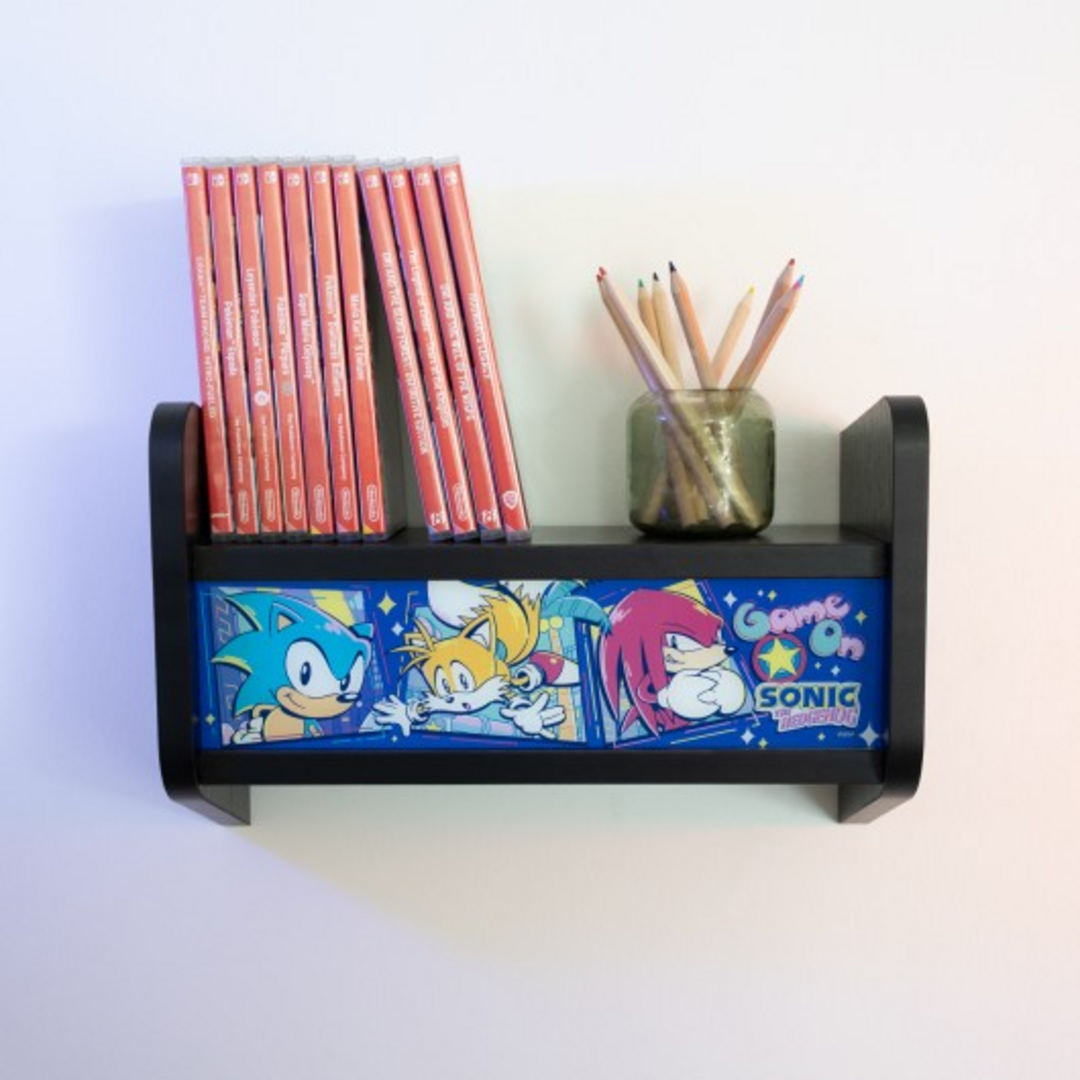 Grupo Erik Lámpara USB y estante - Sonic The Hedgehog Gifts | Mini estante de pared para máquina de arcade, luz de pared USB, luz de estado de ánimo | Regalos para jugadores Sonic, accesorios de