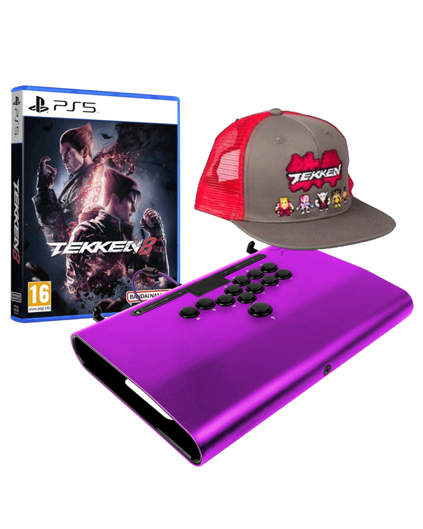 Tekken 8 + Fightstick Victrix Pro FS-12 Arcade Púrpura con Licencia Oficial PlayStation