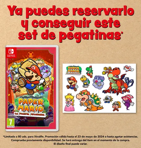 Set de Pegatinas Oficiales Paper Mario: La Puerta Milenaria