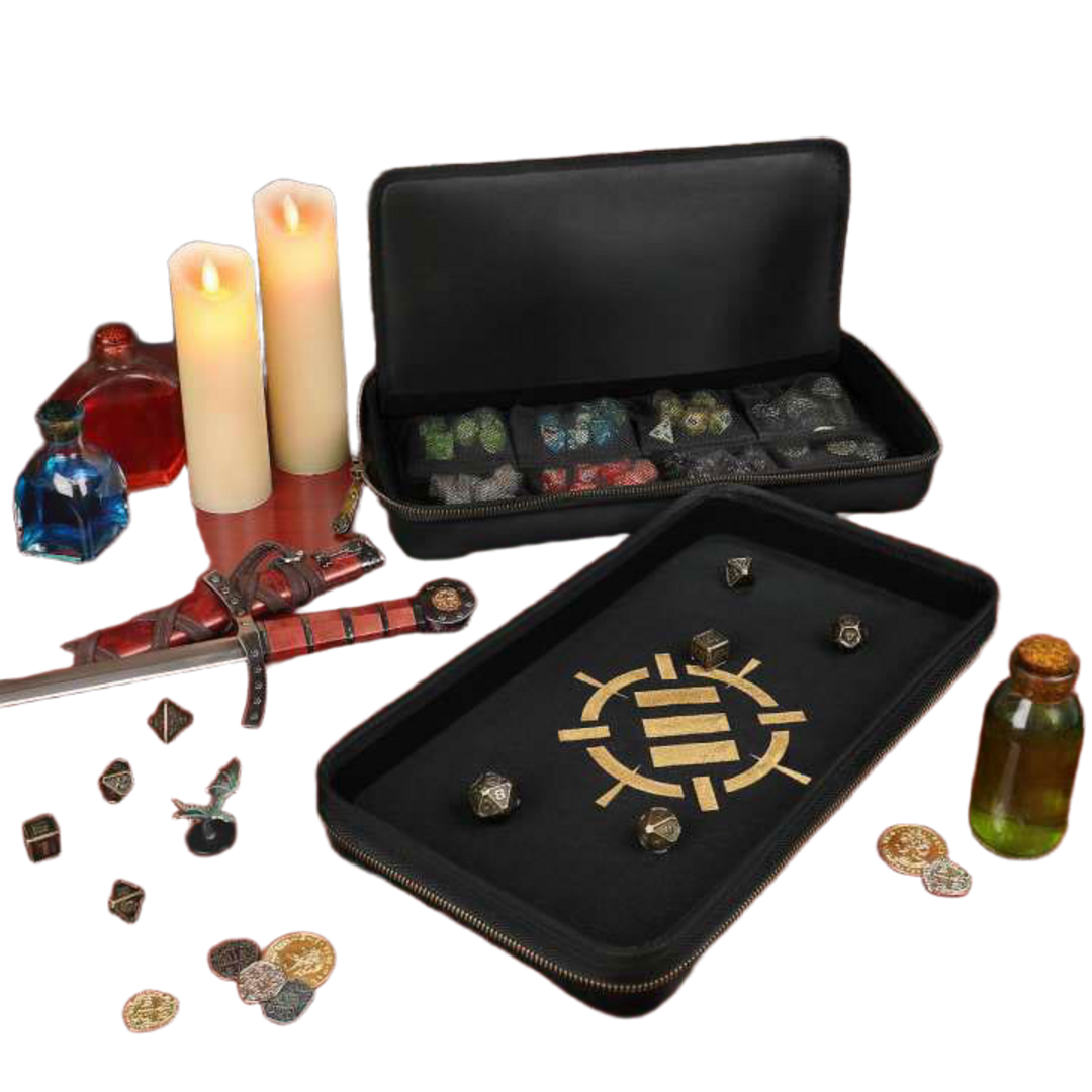 Estuche organizador de dados enhance rpg