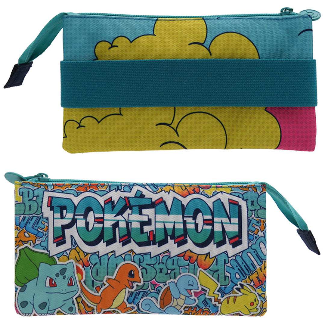 Pokémon - portatodo triple adaptable a trolley urban colors