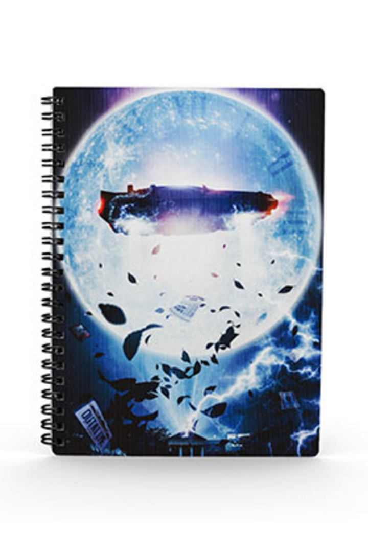 Libreta efecto 3d poster bttf delorean regreso al futuro