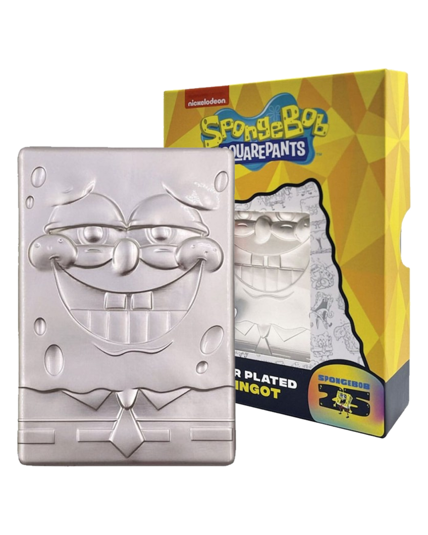 Spongebob squarepants 25th anniversary .999 silver plated ingot