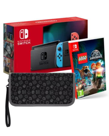 Comprar Nintendo Switch JoyCon Neon + LEGO: Jurassic World + Funda Mario Premium Switch