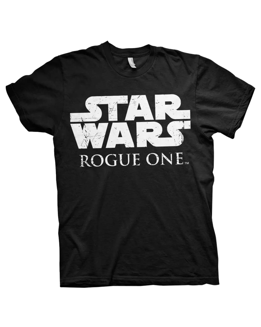 Camiseta negra star wars: rogue one logo talla-xl