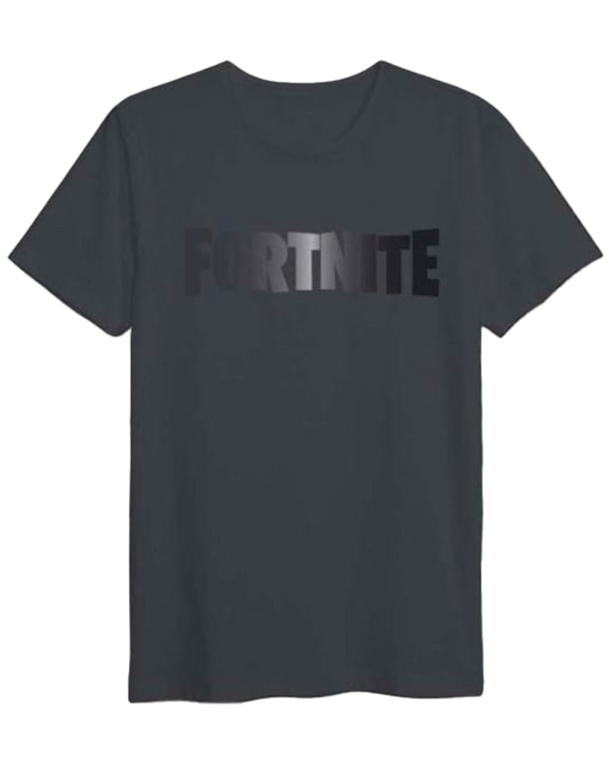 Camiseta logo negro fortnite gris oscuro - talla xxl