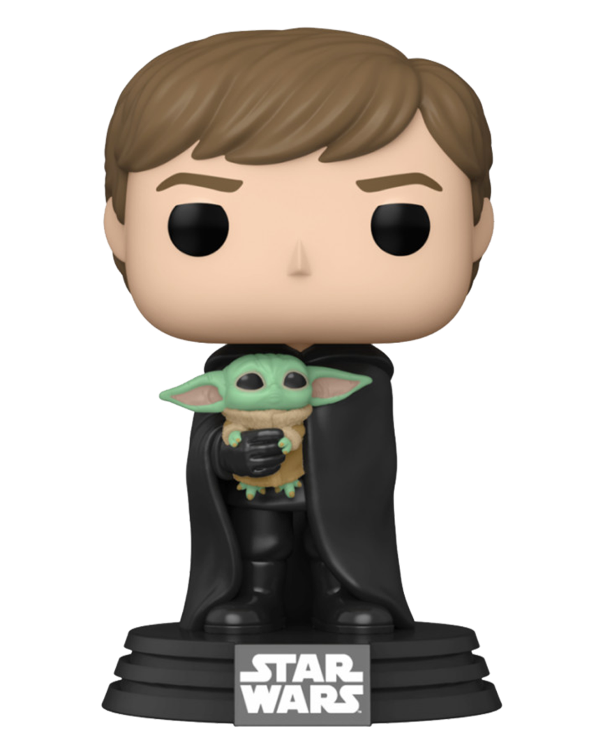 Figura pop! luke skywalker con grogu star wars 16cm