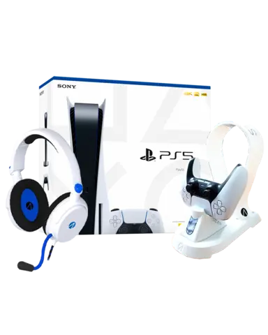 Comprar Consola PS5 (Chasis C) + Starter Kit con Cargador y Auriculares PS5 Pack Cargador + Auriculares 2