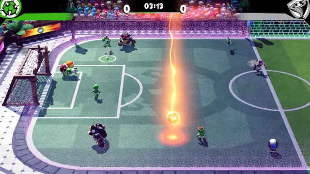 Comprar Mario Strikers: Battle League Football + Mando Deluxe Faceoff Camuflaje Verde Switch Pack Mando Verde screen 3