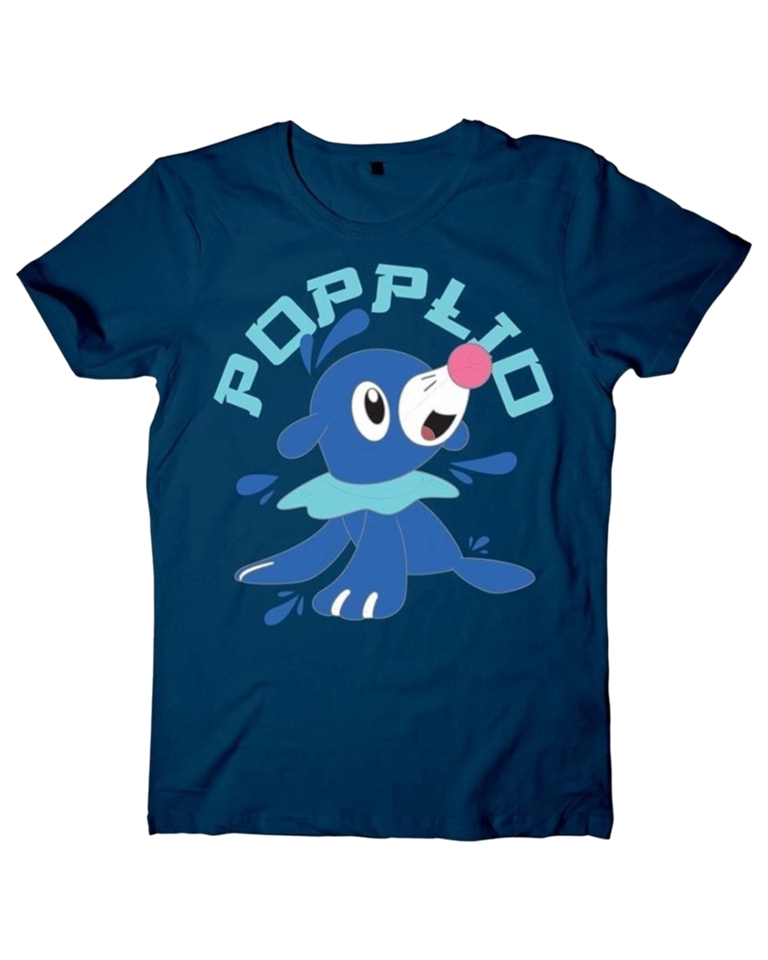 Camiseta Azul Sun Moon Popplio Pokémon Talla L