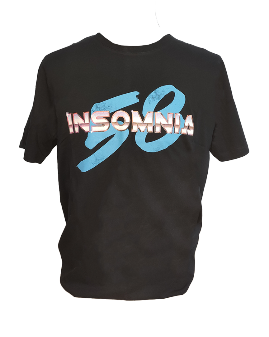Camiseta Negra Insomnia Retro Talla M