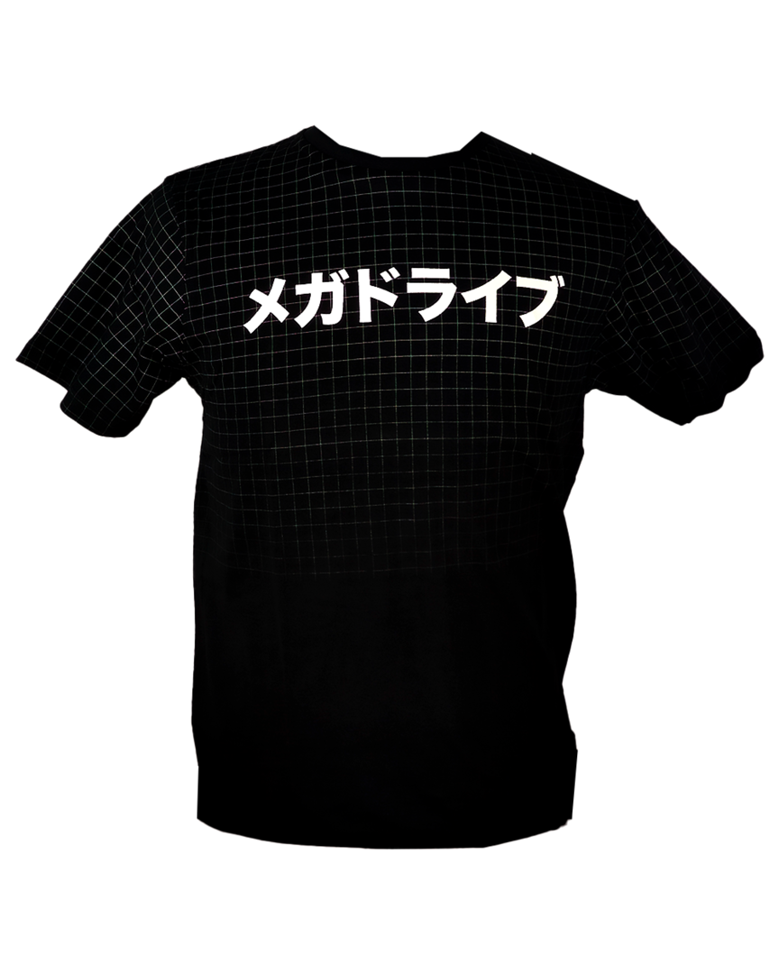 Camiseta negra mega drive retro japan talla s