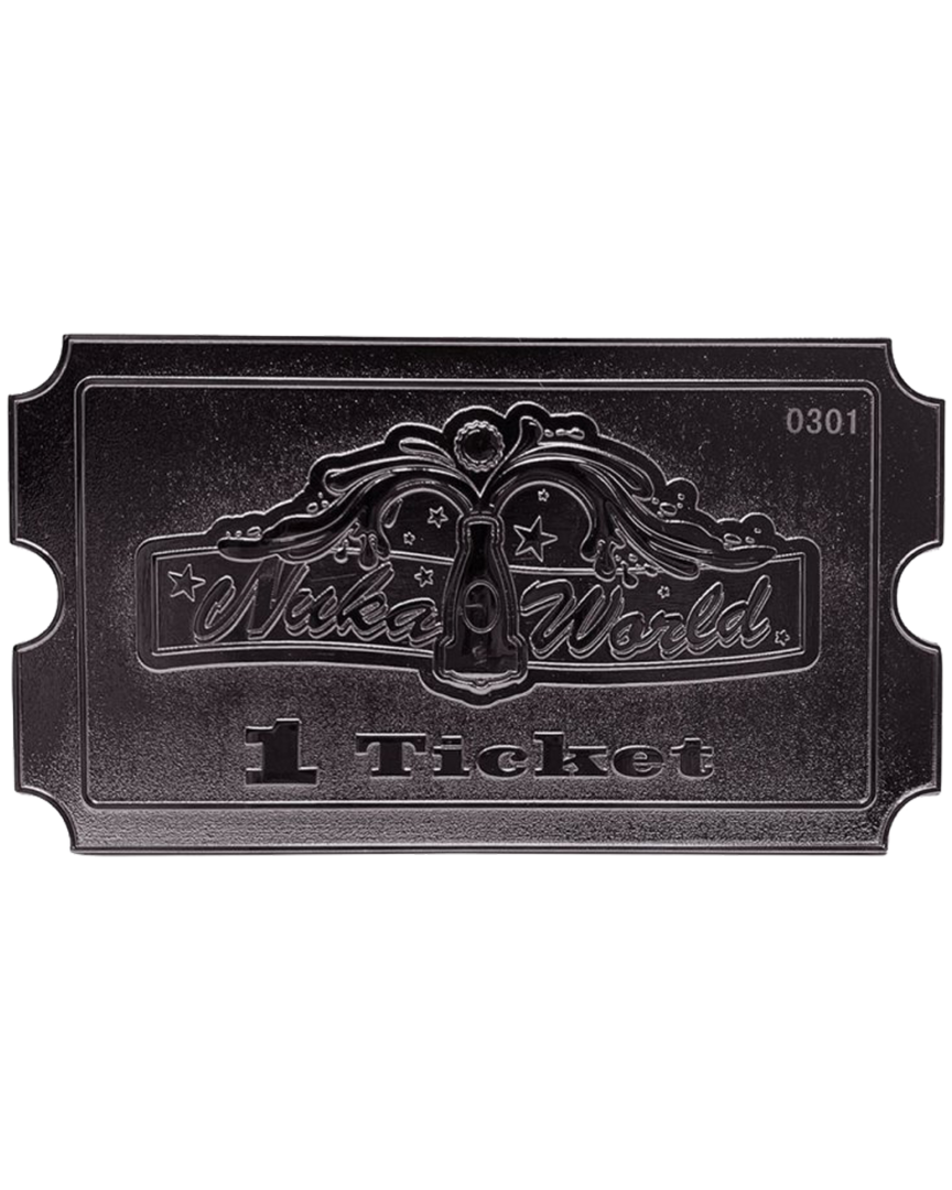 Réplica ticket plateado fallout nuka world