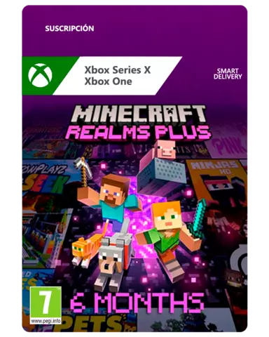 Comprar Minecraft Realms Plus Suscripción 6 meses Xbox Live Xbox Series