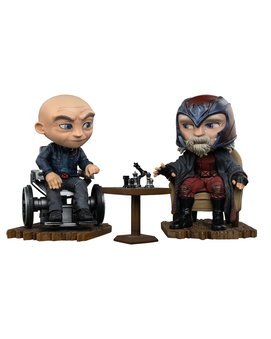 Figura mini xavier y magneto iron studios avengers: doomsday 17 cm