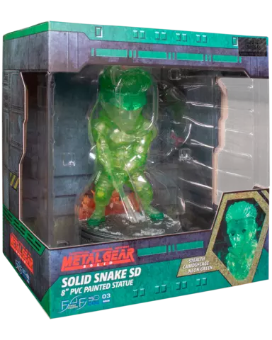 Comprar Figura Solid Snake Metal Gear Solid Stealth Camo Neon Green 20cm Figuras de Videojuegos Estándar