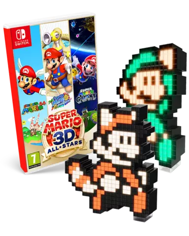 Comprar Super Mario 3D All-Stars + Pixel Pals Racoon Mario + Pixel Pals Luigi Switch Edición Racoon Mario y Luigi
