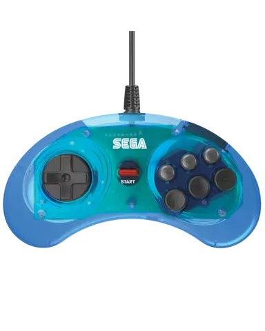 Mando Sega Mini 6-B Retro-Bit Azul (USB)