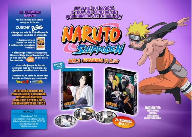 Comprar Naruto Shippuden Box 2 Episodios 31-57 Edición Coleccionista Blu-ray Blu-Ray Coleccionista Blu-ray screen 1