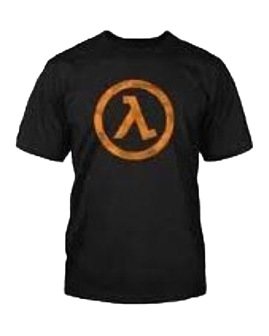 Camiseta negra logo lambda halflife talla s