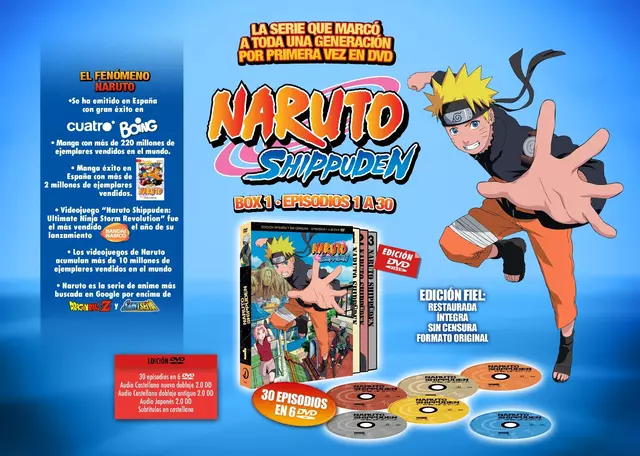 Comprar Naruto Shippuden Box 1 Episodios 1 a 30 Edición DVD Estándar DVD