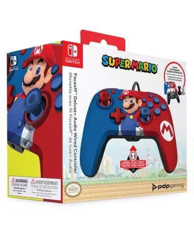Comprar Mando Faceoff Deluxe Mario con Cable Licenciado Switch Mandos