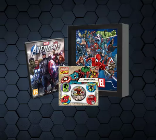 Pack Marvel's Avengers + Póster 3D Icons