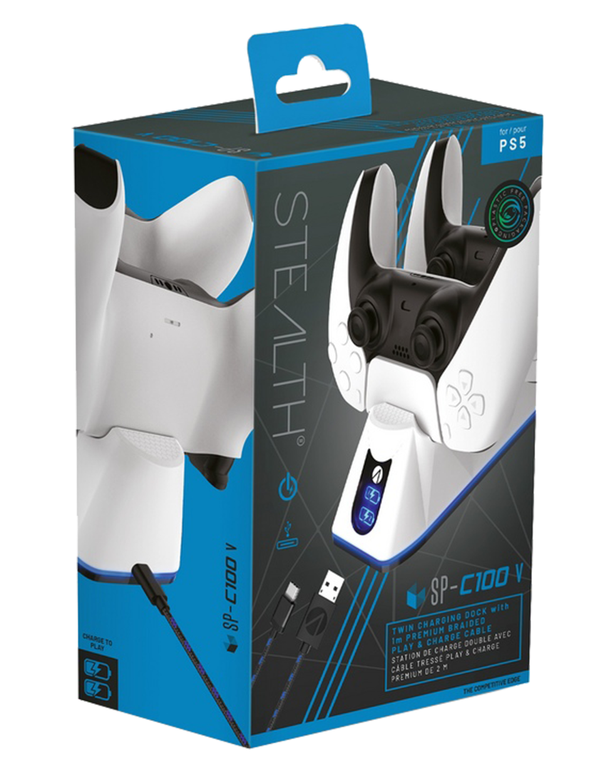 Base de Carga Dual para Mandos Blanca