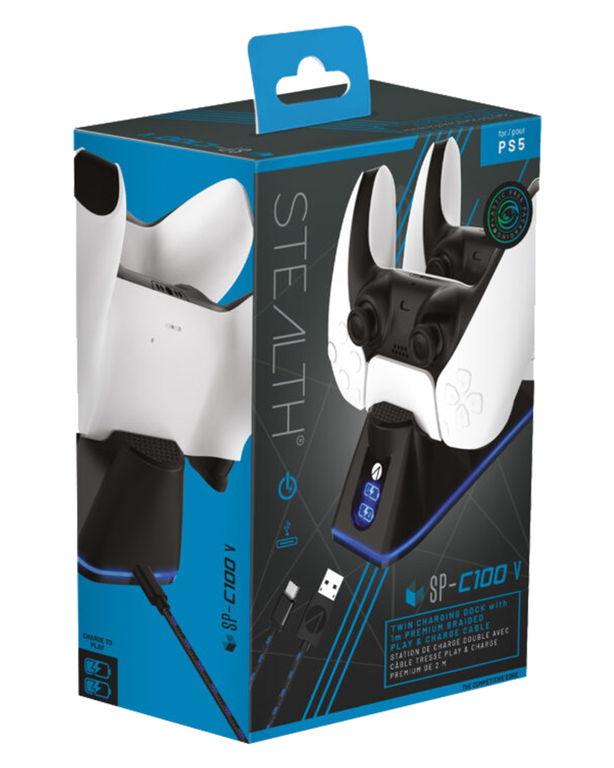Base de Carga Dual para Mandos Stealth Negra