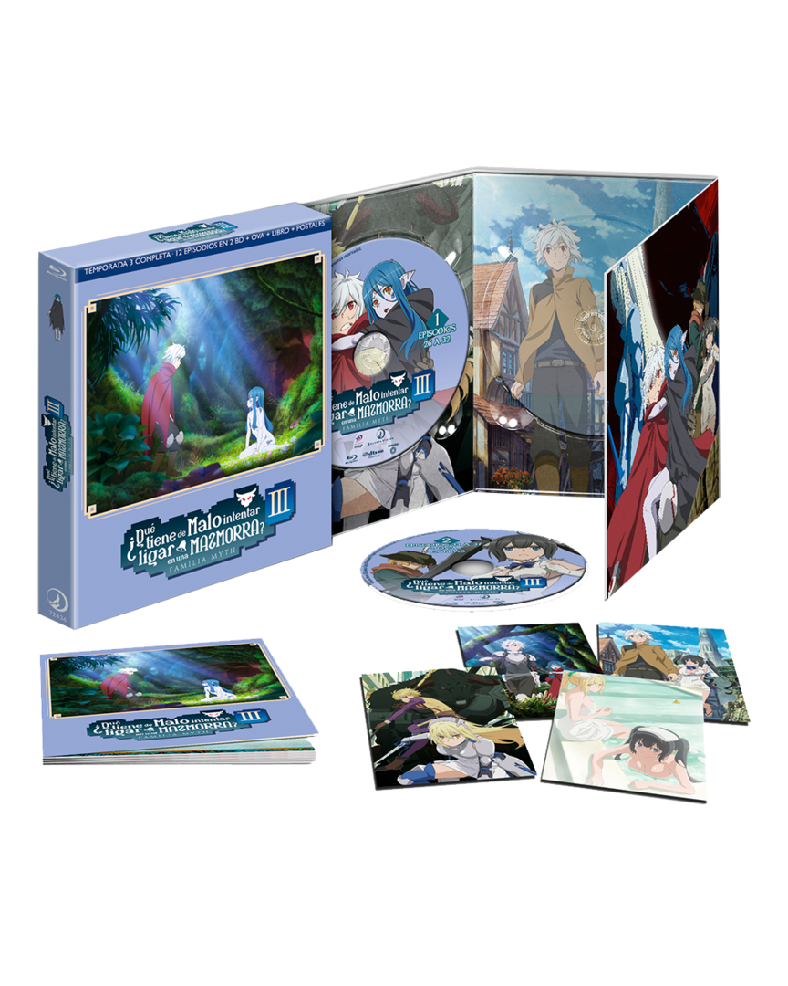Danmachi ¿que tiene de malo intentar ligar en una mazmorra? temporada 3 edición bluray