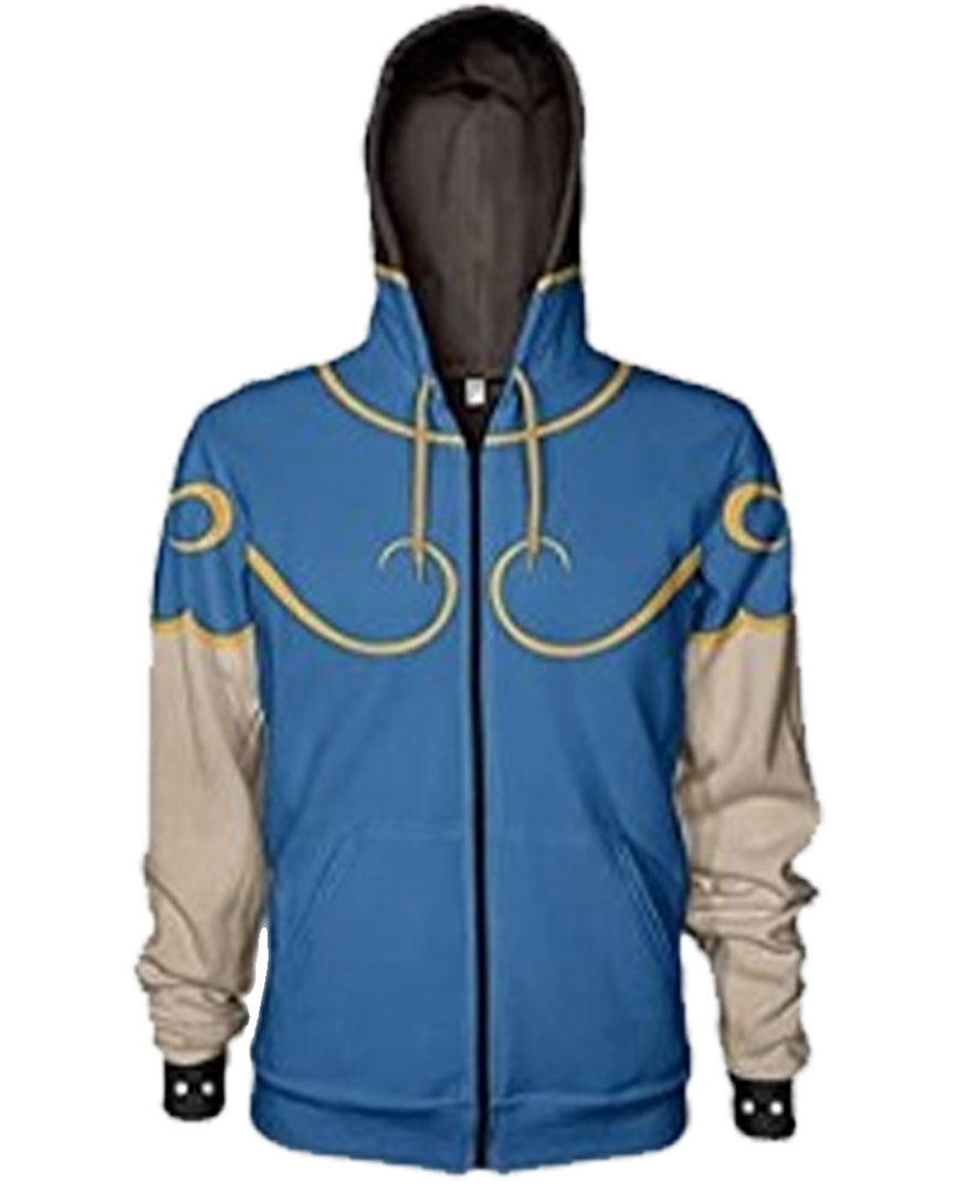 Sudadera Chun Li Azul Street Fighter Talla M