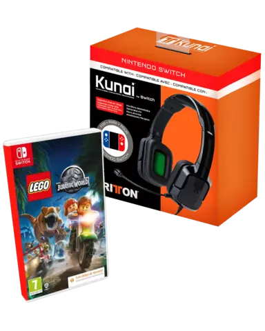 Comprar Auriculares Gaming Tritton Kunai Negros + LEGO Jurassic World (Código de descarga) Switch Reedición