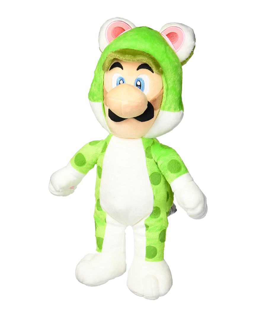 Peluche luigi cat  super mario 19 cm