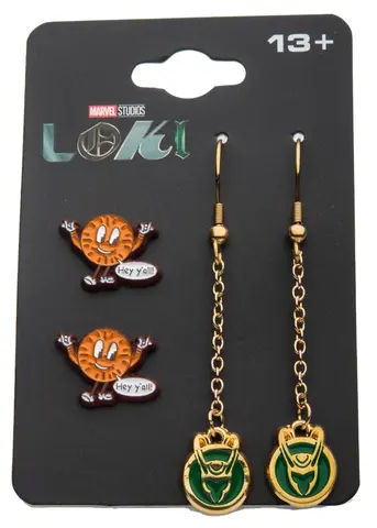 Comprar Set Pendientes Marvel Loki Corona Y Miss Minutes 