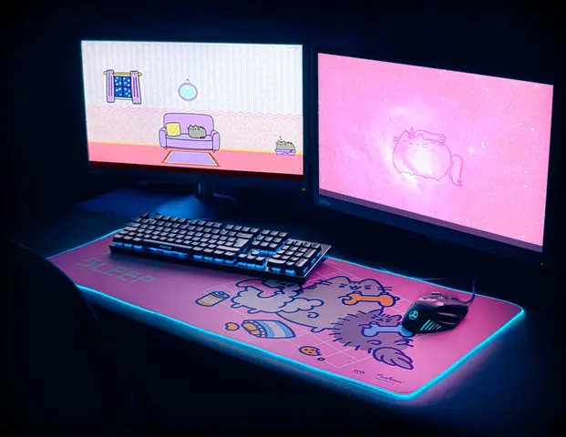 Comprar Alfombrilla Raton XXL Con Luz Led Pusheen 