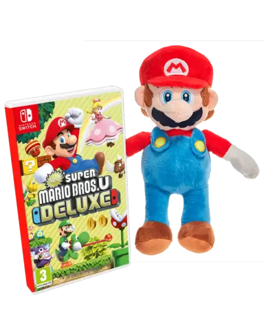 New Super Mario Bros.U Deluxe + Peluche Mario 22 cm