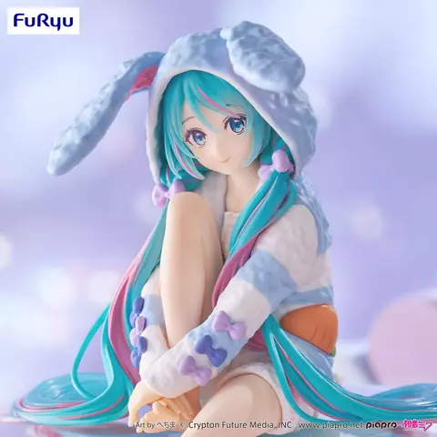 Reservar Figura Hatsune Miku Vocaloid Rabbit Ear Pijama Blue Ver. Noodle Stopper Furyu Figuras Estándar