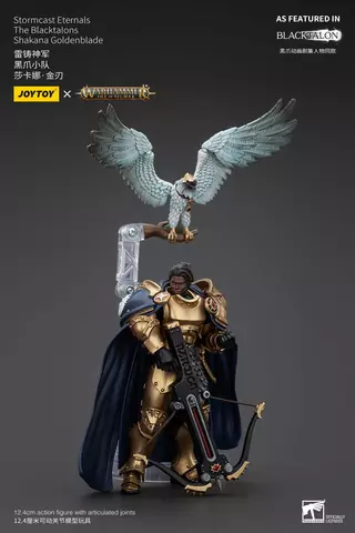 Reservar Figura Shakana Goldenblade Warhammer Age of Sigmar Stormcast Eternals The Blacktalons 20 cm Figuras Estándar