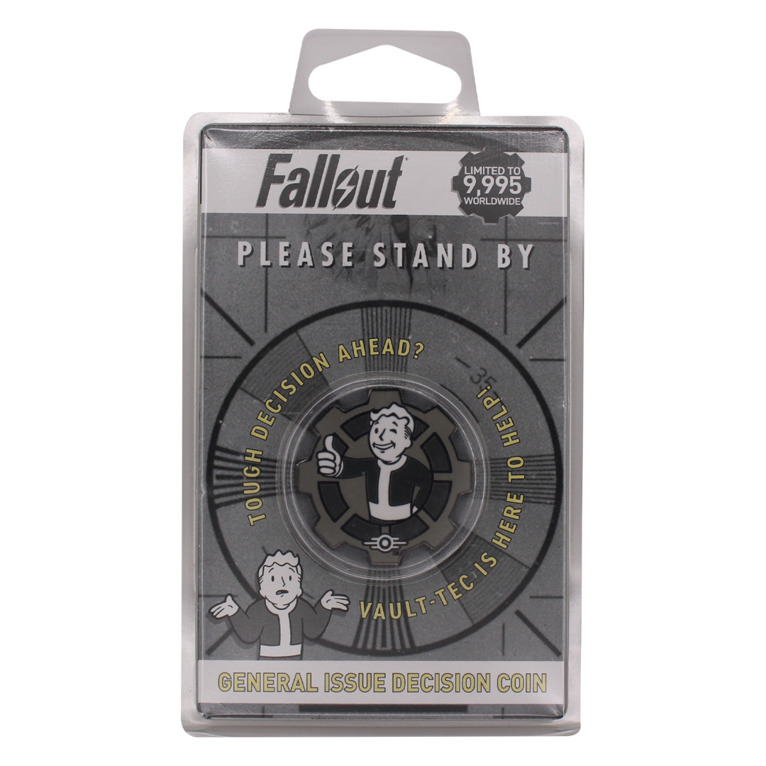 Replica Moneda Fallout Decision Coin (Black & White)