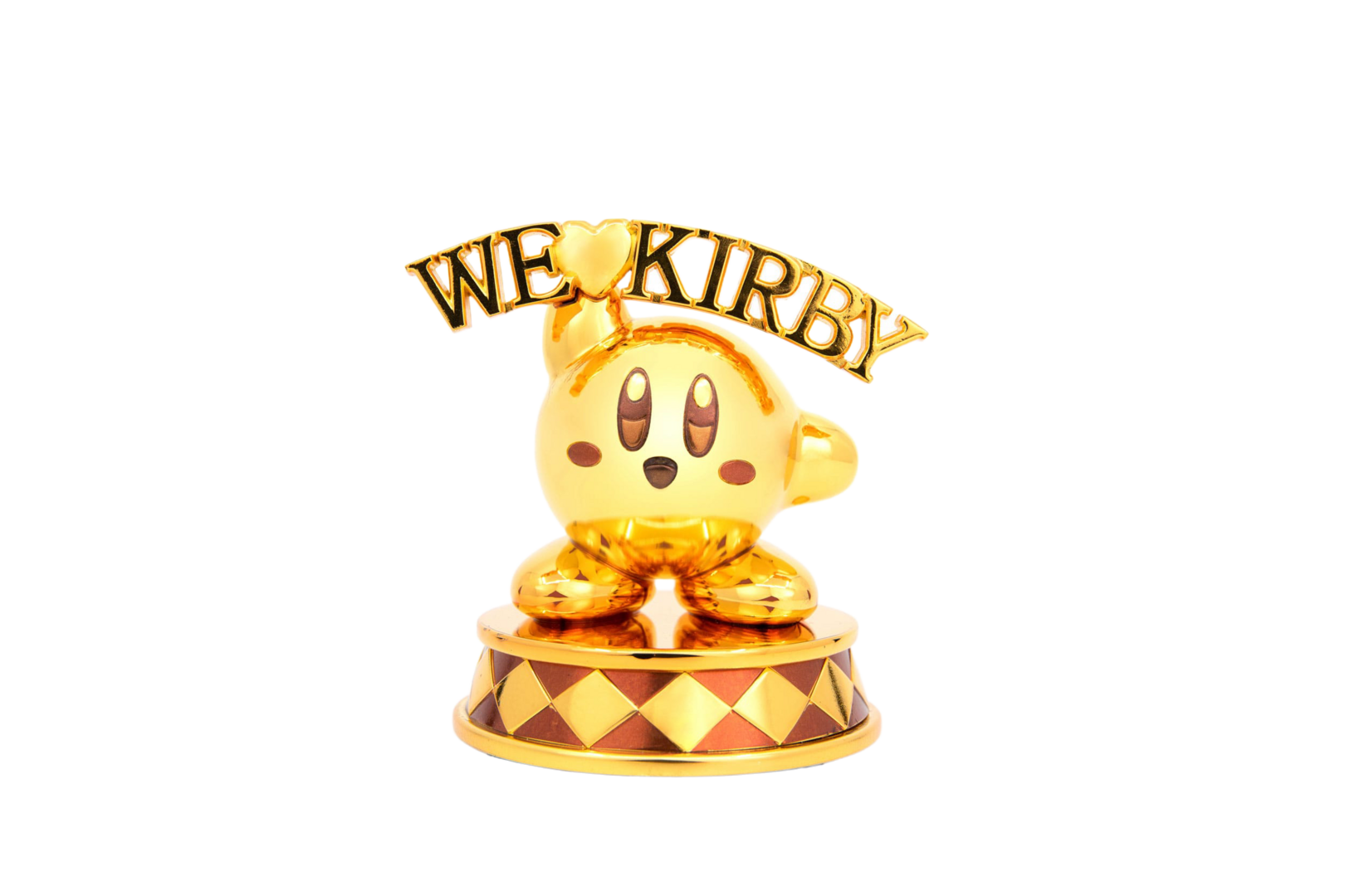 Figura kirby estatua metal we love kirby 10cm (edicion oro)