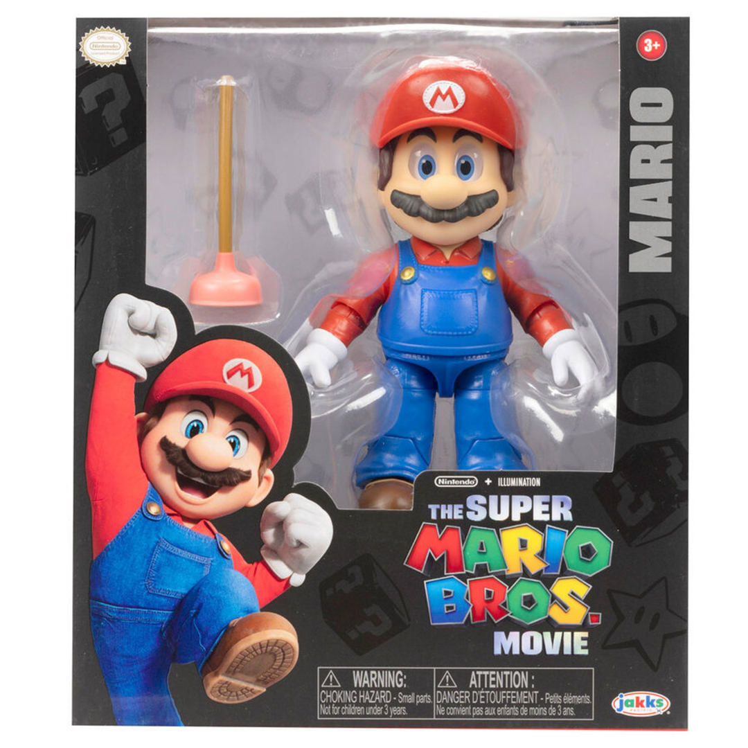 Nintendo Super Mario - Figura Mario Bros de 13 cm Totalmente Articulada: con hasta 16 Puntos de Articulación - Juguete Finamente Detallado con Ojos de Cristal - Niños 3 Años +