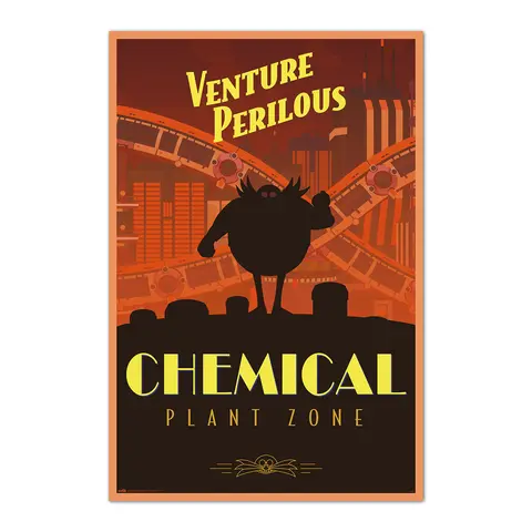 Poster Sonic The Hedgehog - Venture Perilous Chemical Plant Zone